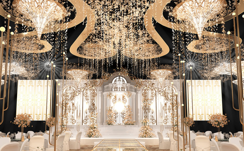 海原花木兰喜事汇金色大厅效果展示